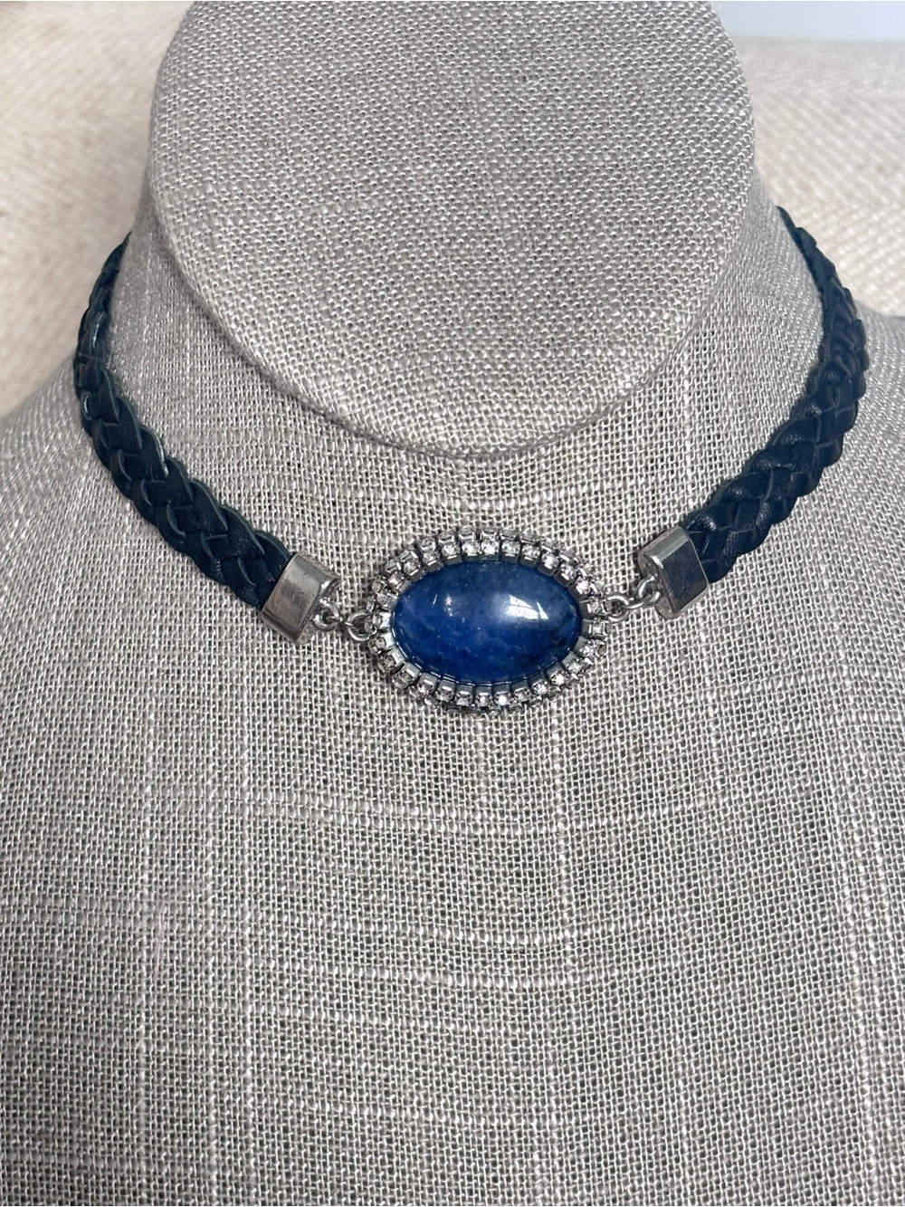 White House Black Market (WHBM) braided collar choker necklace